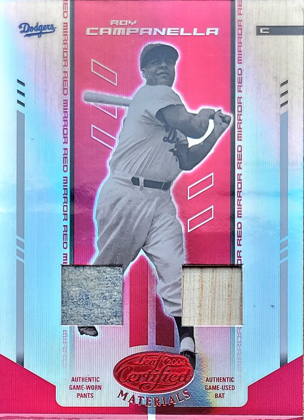 Roy Campanella 2004 Leaf Certifed Jersey/Bat