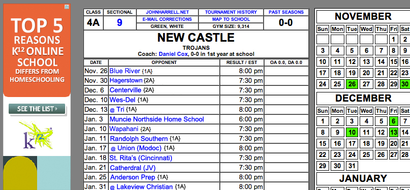 schedule