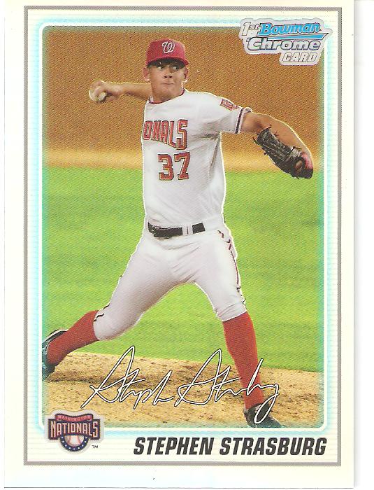 Stephen Strasburg Bowman Chrome Refractor RC #BCP1 (/777).