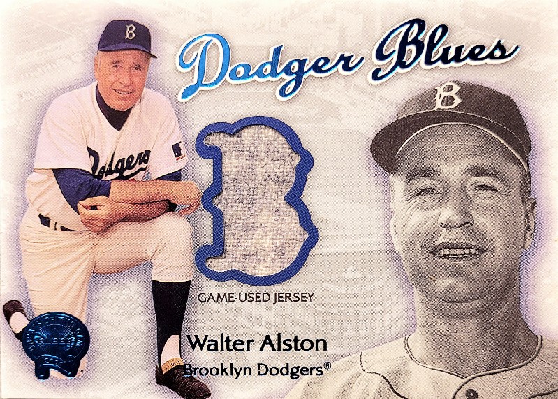 Walt Alston 2001 Fleer Fodger Blue jersey