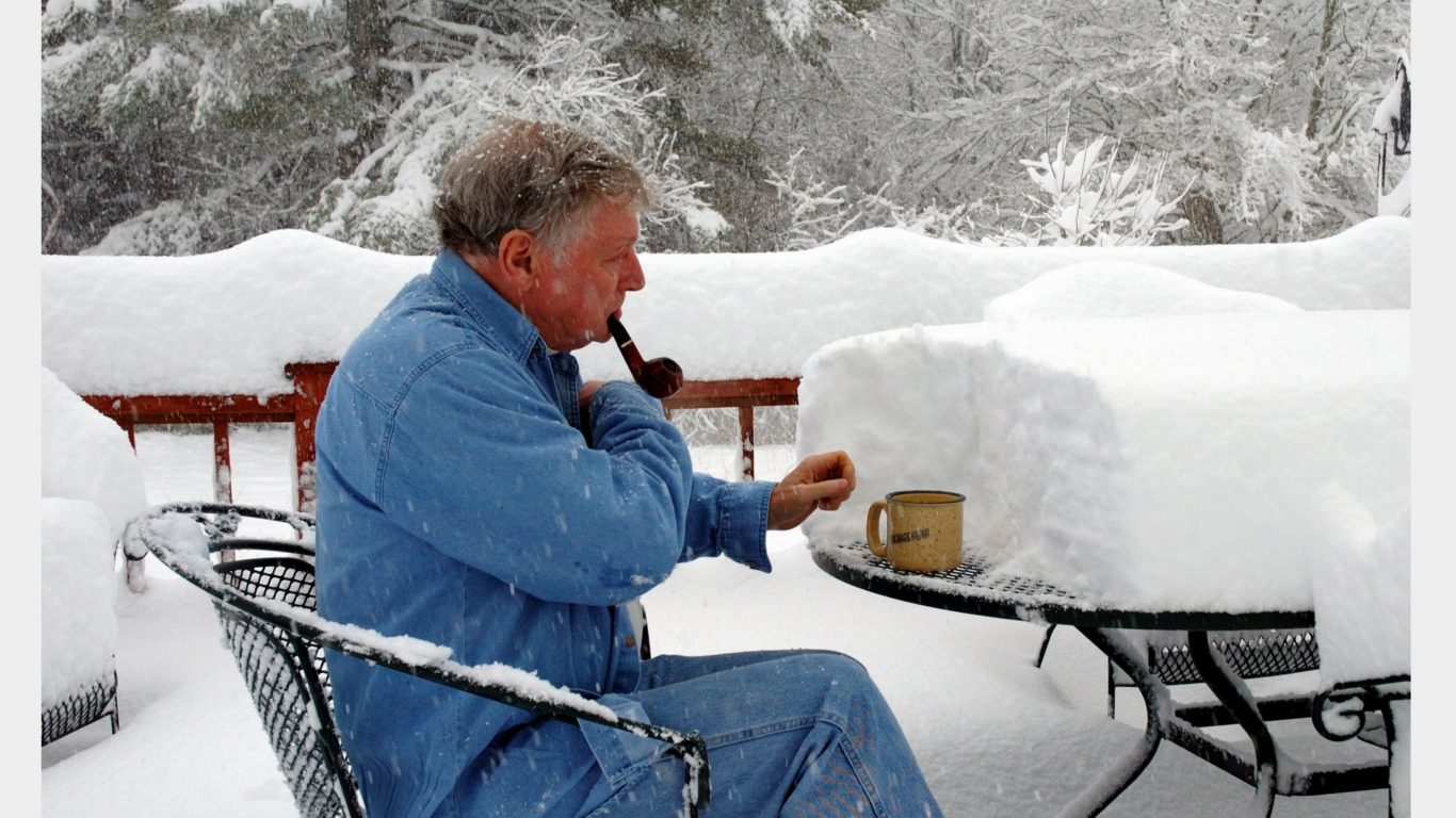winter cold feet maine coffee morning snow desktop wallpaper 1366x768